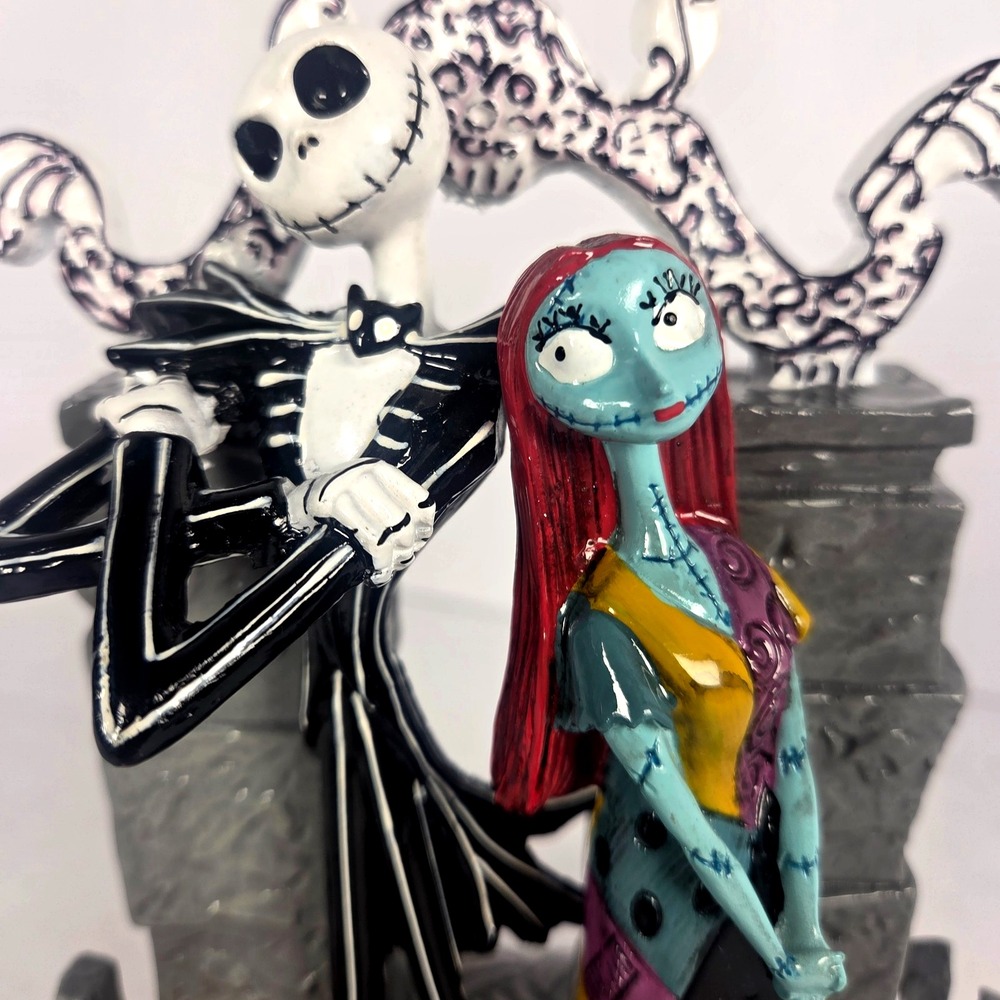 Nightmare Before Christmas Jack Sally Figurine Disney Halloween Pumpkin 8 Inch
